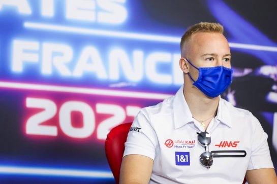 Nikita Mazepin (RUS) Haas F1 Team in the FIA Press Conference.
17.06.2021. Formula 1 World Championship, Rd 7, French Grand Prix, Paul Ricard, France, Preparation Day.
- www.xpbimages.com, EMail: requests@xpbimages.com © Copyright: FIA Pool Image for Editorial Use Only