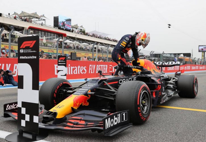 Pole for Max Verstappen (NLD) Red Bull Racing. 19.06.2021. Formula 1 World Championship, Rd 7, French Grand Prix, Paul Ricard