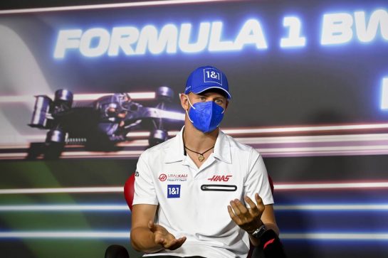 Mick Schumacher (GER) Haas F1 Team in the FIA Press Conference.
24.06.2021. Formula 1 World Championship, Rd 8, Steiermark Grand Prix, Spielberg, Austria, Preparation Day.
- www.xpbimages.com, EMail: requests@xpbimages.com © Copyright: FIA Pool Image for Editorial Use Only