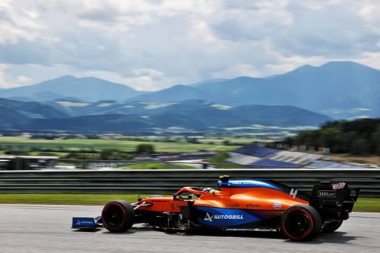 Lando Norris (GBR) McLaren MCL35M.
25.06.2021. Formula 1 World Championship, Rd 8, Steiermark Grand Prix, Spielberg, Austria, Practice Day.
- www.xpbimages.com, EMail: requests@xpbimages.com © Copyright: Batchelor / XPB Images