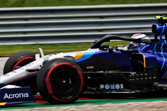 Nicholas Latifi (CDN) Williams Racing FW43B.
26.06.2021. Formula 1 World Championship, Rd 8, Steiermark Grand Prix, Spielberg, Austria, Qualifying Day.
- www.xpbimages.com, EMail: requests@xpbimages.com © Copyright: Batchelor / XPB Images