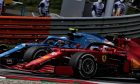 Esteban Ocon (FRA) Alpine F1 Team A521 and Charles Leclerc (MON) Ferrari SF-21 battle for position. 27.06.2021. Formula 1 World Championship, Rd 8, Steiermark Grand Prix, Spielberg