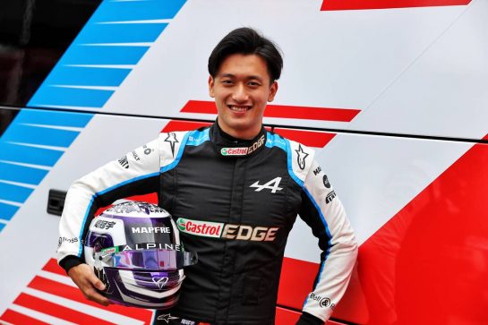 Guanyu Zhou (CHN) Alpine F1 Team Test Driver - with his helmet.
01.07.2021. Formula 1 World Championship, Rd 9, Austrian Grand Prix, Spielberg, Austria, Preparation Day.
- www.xpbimages.com, EMail: requests@xpbimages.com © Copyright: Moy / XPB Images