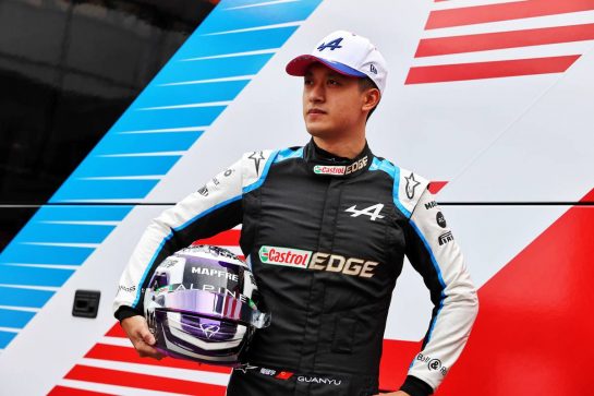 Guanyu Zhou (CHN) Alpine F1 Team Test Driver - with his helmet.
01.07.2021. Formula 1 World Championship, Rd 9, Austrian Grand Prix, Spielberg, Austria, Preparation Day.
- www.xpbimages.com, EMail: requests@xpbimages.com © Copyright: Moy / XPB Images