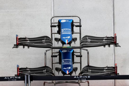 Alpine F1 Team A521 front wings.
01.07.2021. Formula 1 World Championship, Rd 9, Austrian Grand Prix, Spielberg, Austria, Preparation Day.
- www.xpbimages.com, EMail: requests@xpbimages.com © Copyright: Batchelor / XPB Images