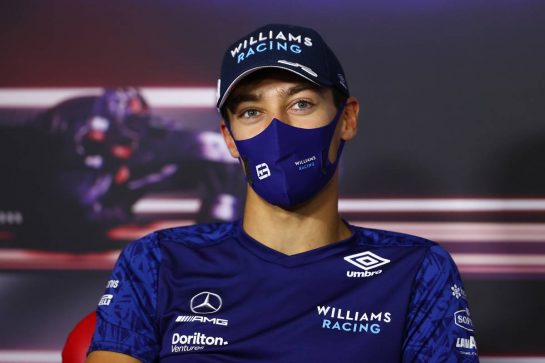 George Russell (GBR) Williams Racing in the FIA Press Conference.
01.07.2021. Formula 1 World Championship, Rd 9, Austrian Grand Prix, Spielberg, Austria, Preparation Day.
- www.xpbimages.com, EMail: requests@xpbimages.com © Copyright: FIA Pool Image for Editorial Use Only
