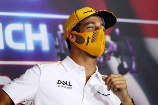 Daniel Ricciardo (AUS) McLaren in the FIA Press Conference.
01.07.2021. Formula 1 World Championship, Rd 9, Austrian Grand Prix, Spielberg, Austria, Preparation Day.
- www.xpbimages.com, EMail: requests@xpbimages.com © Copyright: FIA Pool Image for Editorial Use Only