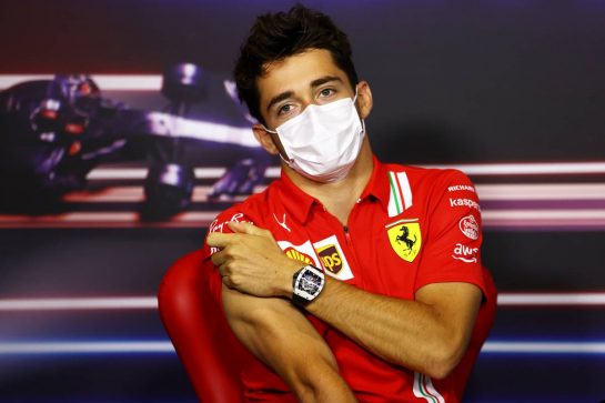 Charles Leclerc (MON) Ferrari in the FIA Press Conference.
01.07.2021. Formula 1 World Championship, Rd 9, Austrian Grand Prix, Spielberg, Austria, Preparation Day.
- www.xpbimages.com, EMail: requests@xpbimages.com © Copyright: FIA Pool Image for Editorial Use Only