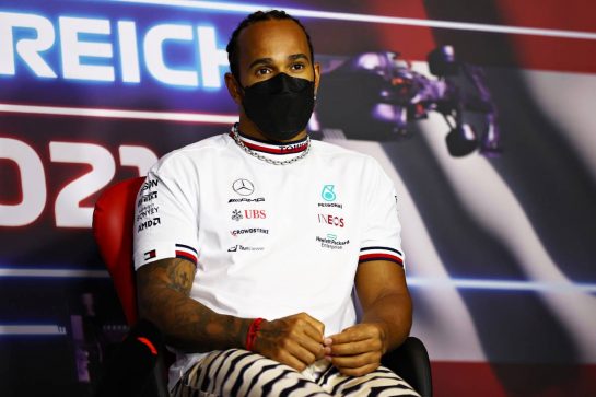 Lewis Hamilton (GBR) Mercedes AMG F1 in the FIA Press Conference.
01.07.2021. Formula 1 World Championship, Rd 9, Austrian Grand Prix, Spielberg, Austria, Preparation Day.
- www.xpbimages.com, EMail: requests@xpbimages.com © Copyright: FIA Pool Image for Editorial Use Only