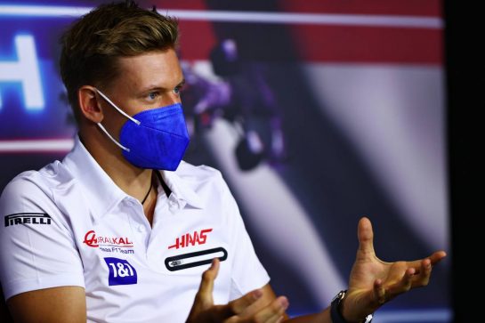 Mick Schumacher (GER) Haas F1 Team in the FIA Press Conference.
01.07.2021. Formula 1 World Championship, Rd 9, Austrian Grand Prix, Spielberg, Austria, Preparation Day.
- www.xpbimages.com, EMail: requests@xpbimages.com © Copyright: FIA Pool Image for Editorial Use Only