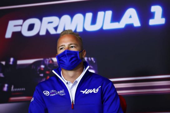 Nikita Mazepin (RUS) Haas F1 Team in the FIA Press Conference.
01.07.2021. Formula 1 World Championship, Rd 9, Austrian Grand Prix, Spielberg, Austria, Preparation Day.
- www.xpbimages.com, EMail: requests@xpbimages.com © Copyright: FIA Pool Image for Editorial Use Only