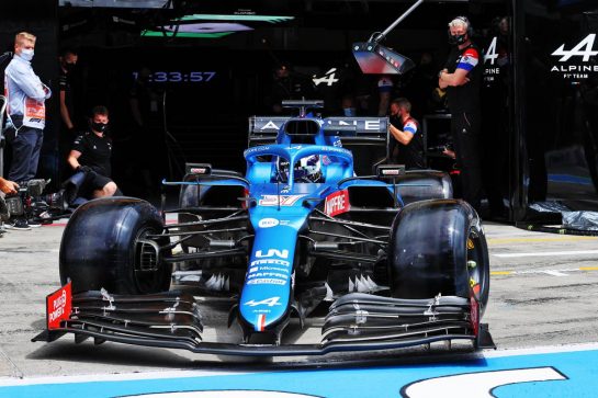 Guanyu Zhou (CHN) Alpine F1 Team A521 Test Driver leaves the pits.
02.07.2021. Formula 1 World Championship, Rd 9, Austrian Grand Prix, Spielberg, Austria, Practice Day.
- www.xpbimages.com, EMail: requests@xpbimages.com © Copyright: Moy / XPB Images