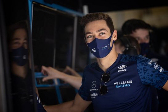 George Russell (GBR) Williams Racing with James Urwin (GBR) Williams Racing Race Engineer.
02.07.2021. Formula 1 World Championship, Rd 9, Austrian Grand Prix, Spielberg, Austria, Practice Day.
- www.xpbimages.com, EMail: requests@xpbimages.com © Copyright: Bearne / XPB Images