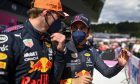 Pole sitter Max Verstappen (NLD) Red Bull Racing with third placed team mate Sergio Perez (MEX) Red Bull Racing in qualifying parc ferme. 03.07.2021. Formula 1 World Championship, Rd 9, Austrian Grand Prix, Spielberg