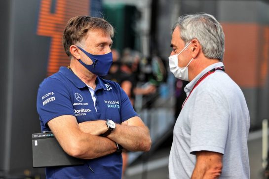 (L to R): Jost Capito (GER) Williams Racing Chief Executive Officer with Carlos Sainz (ESP).
03.07.2021. Formula 1 World Championship, Rd 9, Austrian Grand Prix, Spielberg, Austria, Qualifying Day.
- www.xpbimages.com, EMail: requests@xpbimages.com © Copyright: Moy / XPB Images