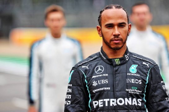 Lewis Hamilton (GBR) Mercedes AMG F1 - 2022 Car Launch.
15.07.2021. Formula 1 World Championship, Rd 10, British Grand Prix, Silverstone, England, Preparation Day.
- www.xpbimages.com, EMail: requests@xpbimages.com © Copyright: Batchelor / XPB Images