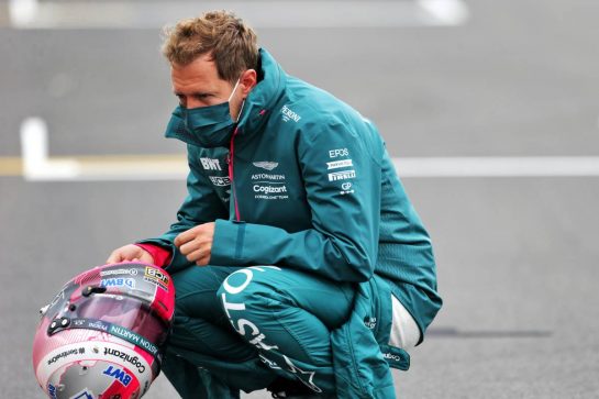 Sebastian Vettel (GER) Aston Martin F1 Team - 2022 Car Launch.
15.07.2021. Formula 1 World Championship, Rd 10, British Grand Prix, Silverstone, England, Preparation Day.
- www.xpbimages.com, EMail: requests@xpbimages.com © Copyright: Davenport / XPB Images
