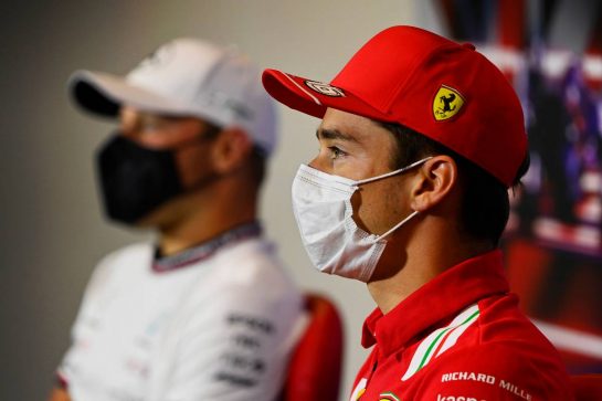 Charles Leclerc (MON) Ferrari and Valtteri Bottas (FIN) Mercedes AMG F1 in the FIA Press Conference.
15.07.2021. Formula 1 World Championship, Rd 10, British Grand Prix, Silverstone, England, Preparation Day.
- www.xpbimages.com, EMail: requests@xpbimages.com © Copyright: FIA Pool Image for Editorial Use Only