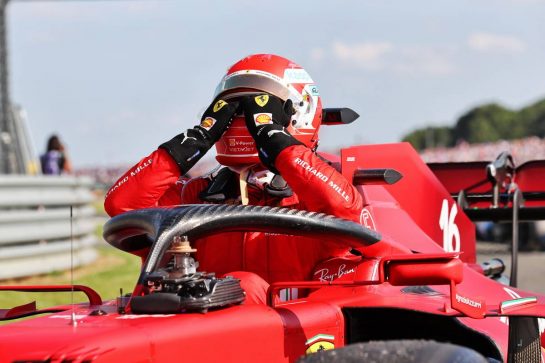 Second placed Charles Leclerc (MON) Ferrari SF-21 in parc ferme.
18.07.2021. Formula 1 World Championship, Rd 10, British Grand Prix, Silverstone, England, Race Day.
- www.xpbimages.com, EMail: requests@xpbimages.com © Copyright: Batchelor / XPB Images