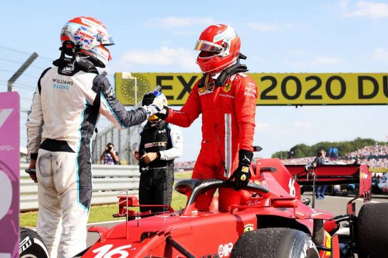 (L to R): George Russell (GBR) Williams Racing with Charles Leclerc (MON) Ferrari SF-21 in parc ferme.
18.07.2021. Formula 1 World Championship, Rd 10, British Grand Prix, Silverstone, England, Race Day.
- www.xpbimages.com, EMail: requests@xpbimages.com © Copyright: Batchelor / XPB Images