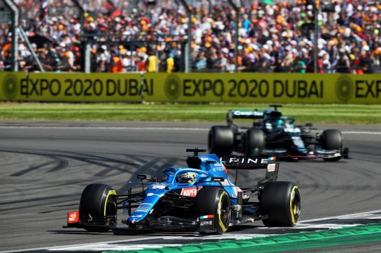 Fernando Alonso (ESP) Alpine F1 Team A521.
18.07.2021. Formula 1 World Championship, Rd 10, British Grand Prix, Silverstone, England, Race Day.
- www.xpbimages.com, EMail: requests@xpbimages.com © Copyright: Davenport / XPB Images