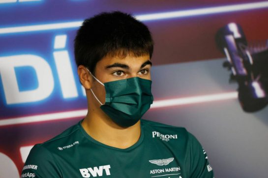 Lance Stroll (CDN) Aston Martin F1 Team in the FIA Press Conference.
29.07.2021. Formula 1 World Championship, Rd 11, Hungarian Grand Prix, Budapest, Hungary, Preparation Day.
- www.xpbimages.com, EMail: requests@xpbimages.com © Copyright: FIA Pool Image for Editorial Use Only