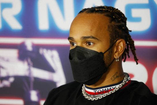 Lewis Hamilton (GBR) Mercedes AMG F1 in the FIA Press Conference.
29.07.2021. Formula 1 World Championship, Rd 11, Hungarian Grand Prix, Budapest, Hungary, Preparation Day.
- www.xpbimages.com, EMail: requests@xpbimages.com © Copyright: FIA Pool Image for Editorial Use Only