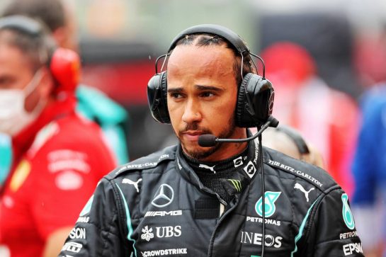 Lewis Hamilton (GBR) Mercedes AMG F1 in the pits as the race is stopped.
01.08.2021. Formula 1 World Championship, Rd 11, Hungarian Grand Prix, Budapest, Hungary, Race Day.
- www.xpbimages.com, EMail: requests@xpbimages.com © Copyright: Charniaux / XPB Images