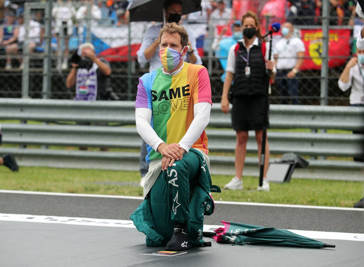 Sebastian Vettel (GER) Aston Martin F1 Team on the grid. 01.08.2021. Formula 1 World Championship, Rd 11, Hungarian Grand Prix, Budapest