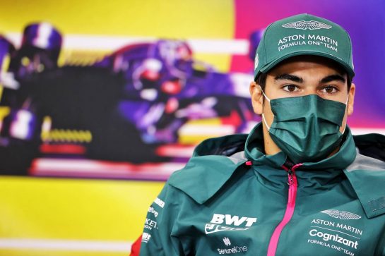 Lance Stroll (CDN) Aston Martin F1 Team in the FIA Press Conference.
26.08.2021. Formula 1 World Championship, Rd 12, Belgian Grand Prix, Spa Francorchamps, Belgium, Preparation Day.
- www.xpbimages.com, EMail: requests@xpbimages.com © Copyright: Charniaux / XPB Images