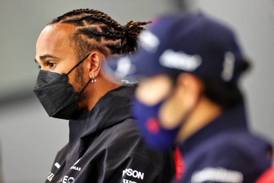 Lewis Hamilton (GBR) Mercedes AMG F1 in the FIA Press Conference.
26.08.2021. Formula 1 World Championship, Rd 12, Belgian Grand Prix, Spa Francorchamps, Belgium, Preparation Day.
- www.xpbimages.com, EMail: requests@xpbimages.com © Copyright: Charniaux / XPB Images
