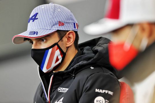 Esteban Ocon (FRA) Alpine F1 Team in the FIA Press Conference.
26.08.2021. Formula 1 World Championship, Rd 12, Belgian Grand Prix, Spa Francorchamps, Belgium, Preparation Day.
- www.xpbimages.com, EMail: requests@xpbimages.com © Copyright: Charniaux / XPB Images