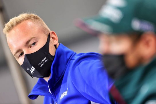 Nikita Mazepin (RUS) Haas F1 Team in the FIA Press Conference.
26.08.2021. Formula 1 World Championship, Rd 12, Belgian Grand Prix, Spa Francorchamps, Belgium, Preparation Day.
- www.xpbimages.com, EMail: requests@xpbimages.com © Copyright: Charniaux / XPB Images