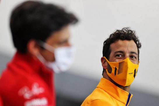 Daniel Ricciardo (AUS) McLaren in the FIA Press Conference.
26.08.2021. Formula 1 World Championship, Rd 12, Belgian Grand Prix, Spa Francorchamps, Belgium, Preparation Day.
- www.xpbimages.com, EMail: requests@xpbimages.com © Copyright: Charniaux / XPB Images