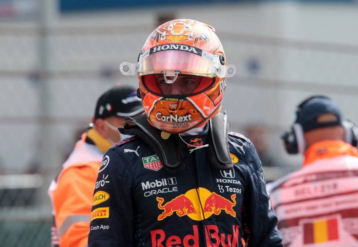 Max Verstappen (NLD) Red Bull Racing RB16B crashed during FP2. 27.08.2021. Formula 1 World Championship, Rd 12, Belgian Grand Prix, Spa