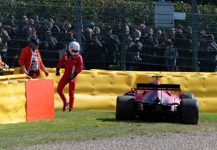 Charles Leclerc (MON) Ferrari SF-21 crashed out during FP1. 27.08.2021. Formula 1 World Championship, Rd 12, Belgian Grand Prix, Spa