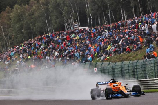 Daniel Ricciardo (AUS) McLaren MCL35M.
28.08.2021. Formula 1 World Championship, Rd 12, Belgian Grand Prix, Spa Francorchamps, Belgium, Qualifying Day.
- www.xpbimages.com, EMail: requests@xpbimages.com © Copyright: Batchelor / XPB Images