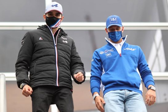 Esteban Ocon (FRA), Alpine F1 Team and Mick Schumacher (GER), Haas F1 Team 
02.09.2021. Formula 1 World Championship, Rd 13, Dutch Grand Prix, Zandvoort, Netherlands, Preparation Day.
- www.xpbimages.com, EMail: requests@xpbimages.com © Copyright: Charniaux / XPB Images