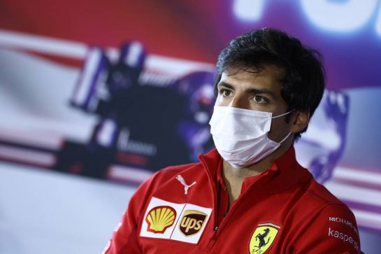 Carlos Sainz Jr (ESP) Ferrari in the FIA Press Conference.
02.09.2021. Formula 1 World Championship, Rd 13, Dutch Grand Prix, Zandvoort, Netherlands, Preparation Day.
- www.xpbimages.com, EMail: requests@xpbimages.com © Copyright: FIA Pool Image for Editorial Use Only