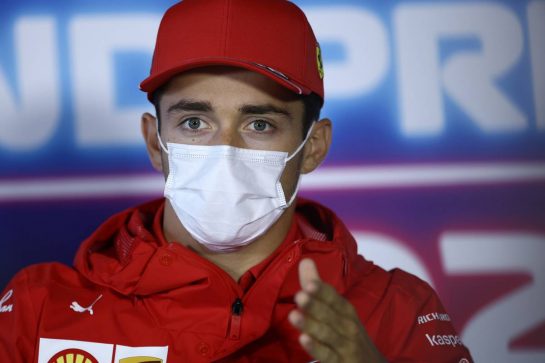 Charles Leclerc (MON) Ferrari in the FIA Press Conference.
02.09.2021. Formula 1 World Championship, Rd 13, Dutch Grand Prix, Zandvoort, Netherlands, Preparation Day.
- www.xpbimages.com, EMail: requests@xpbimages.com © Copyright: FIA Pool Image for Editorial Use Only