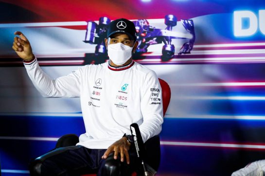 Lewis Hamilton (GBR) Mercedes AMG F1 in the post qualifying FIA Press Conference.
04.09.2021. Formula 1 World Championship, Rd 13, Dutch Grand Prix, Zandvoort, Netherlands, Qualifying Day.
- www.xpbimages.com, EMail: requests@xpbimages.com © Copyright: FIA Pool Image for Editorial Use Only