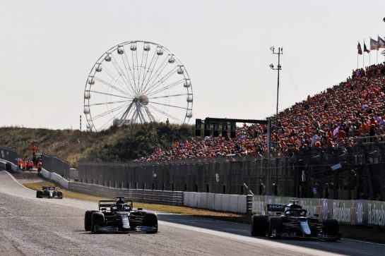 (L to R): Lewis Hamilton (GBR) Mercedes AMG F1 W12 and Pierre Gasly (FRA) AlphaTauri AT02.
05.09.2021. Formula 1 World Championship, Rd 13, Dutch Grand Prix, Zandvoort, Netherlands, Race Day.
- www.xpbimages.com, EMail: requests@xpbimages.com © Copyright: Moy / XPB Images