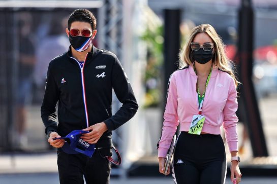 Esteban Ocon (FRA) Alpine F1 Team with his girlfriend Elena Berri (ITA).
11.09.2021. Formula 1 World Championship, Rd 14, Italian Grand Prix, Monza, Italy, Sprint Day.
- www.xpbimages.com, EMail: requests@xpbimages.com © Copyright: Moy / XPB Images