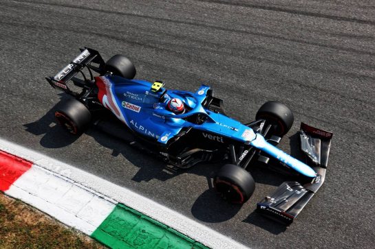Esteban Ocon (FRA) Alpine F1 Team A521.
11.09.2021. Formula 1 World Championship, Rd 14, Italian Grand Prix, Monza, Italy, Sprint Day.
- www.xpbimages.com, EMail: requests@xpbimages.com © Copyright: Charniaux / XPB Images