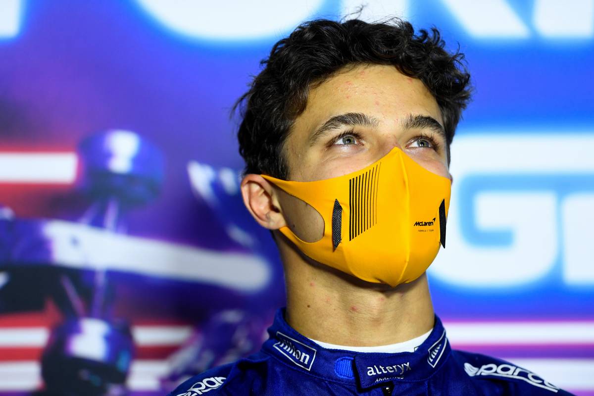 Lando Norris (GBR) McLaren in the post race FIA Press Conference. 12.09.2021. Formula 1 World Championship, Rd 14, Italian Grand Prix, Monza