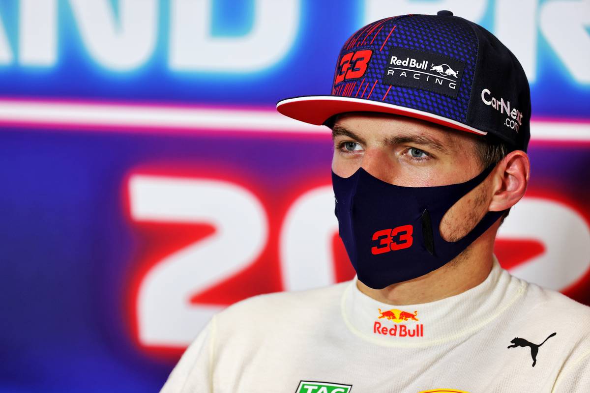Max Verstappen (NLD) Red Bull Racing in the post qualifying FIA Press Conference. 09.10.2021. Formula 1 World Championship, Rd 16, Turkish Grand Prix, Istanbul
