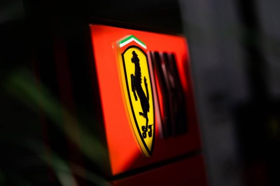 Ferrari logo.
21.10.2021. Formula 1 World Championship, Rd 17, United States Grand Prix, Austin, Texas, USA, Preparation Day.
- www.xpbimages.com, EMail: requests@xpbimages.com © Copyright: Price / XPB Images