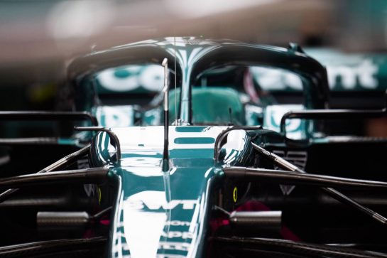 Aston Martin F1 Team AMR21 Halo cockpit cover.
21.10.2021. Formula 1 World Championship, Rd 17, United States Grand Prix, Austin, Texas, USA, Preparation Day.
- www.xpbimages.com, EMail: requests@xpbimages.com © Copyright: Price / XPB Images
