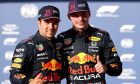 Pole for Max Verstappen (NLD) Red Bull Racing RB16B and 3rd for Sergio Perez (MEX) Red Bull Racing RB16B. 23.10.2021. Formula 1 World Championship, Rd 17, United States Grand Prix, Austin,