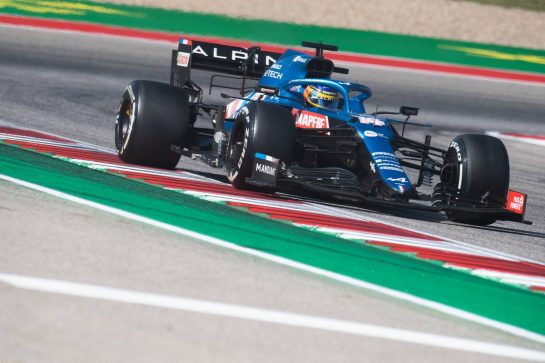 Fernando Alonso (ESP) Alpine F1 Team A521.
24.10.2021. Formula 1 World Championship, Rd 17, United States Grand Prix, Austin, Texas, USA, Race Day.
- www.xpbimages.com, EMail: requests@xpbimages.com © Copyright: Price / XPB Images